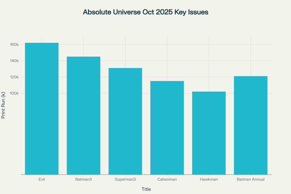 Estimated Print Runs for Absolute Universe October 2025 Key Issues