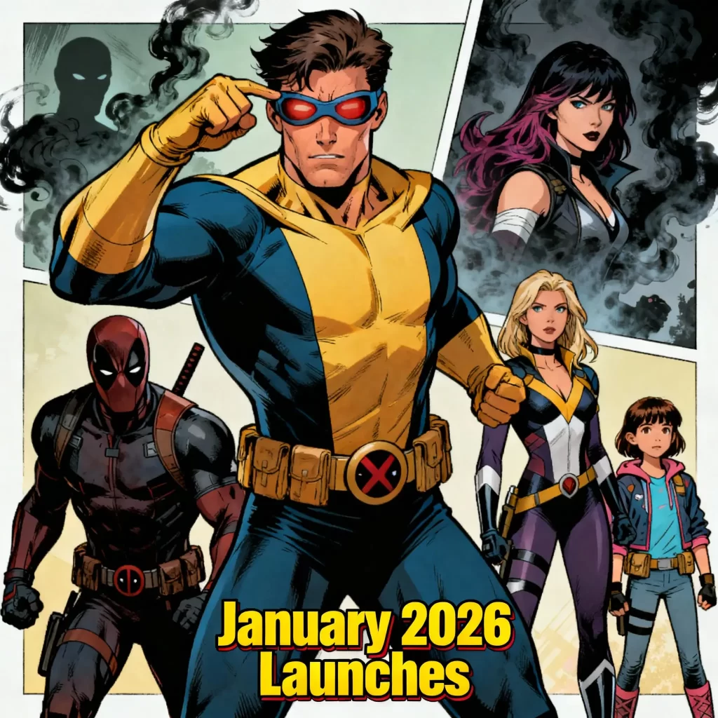 Four major new Shadows of Tomorrow solo series launching January-February 2026 Cyclops, Rogue Wade Wilson Deadpool, and Generation X-23