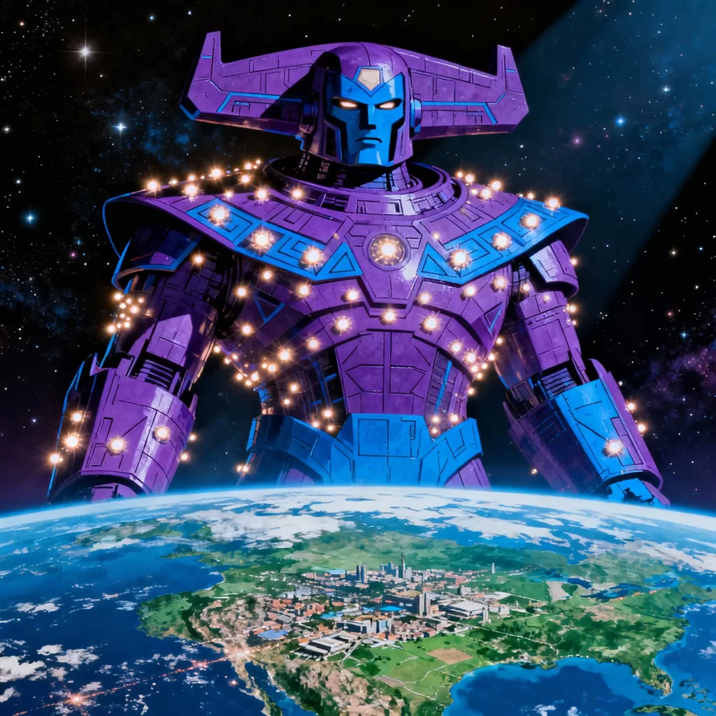 Galactus looms over Earth - the viral visual effect that broke the internet from Fantastic Four - First Steps