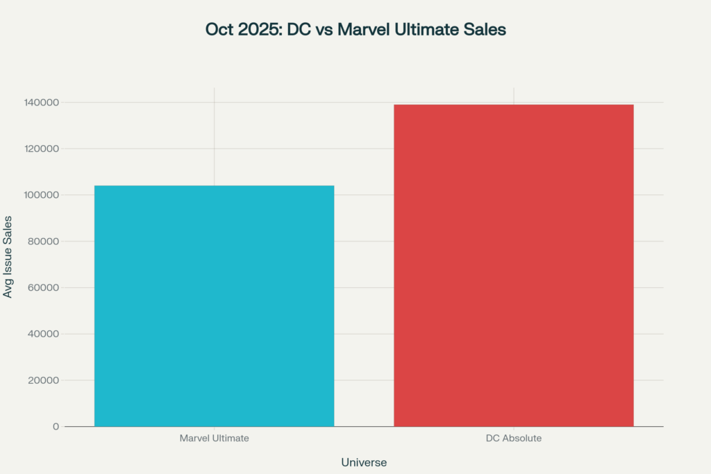 October 2025 - DC Absolute vs Marvel Ultimate – Avg Monthly Sales Per Issue